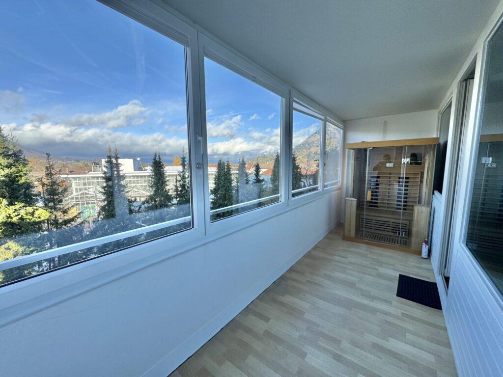 Entspannen in der Sauna auf dem Balkon!